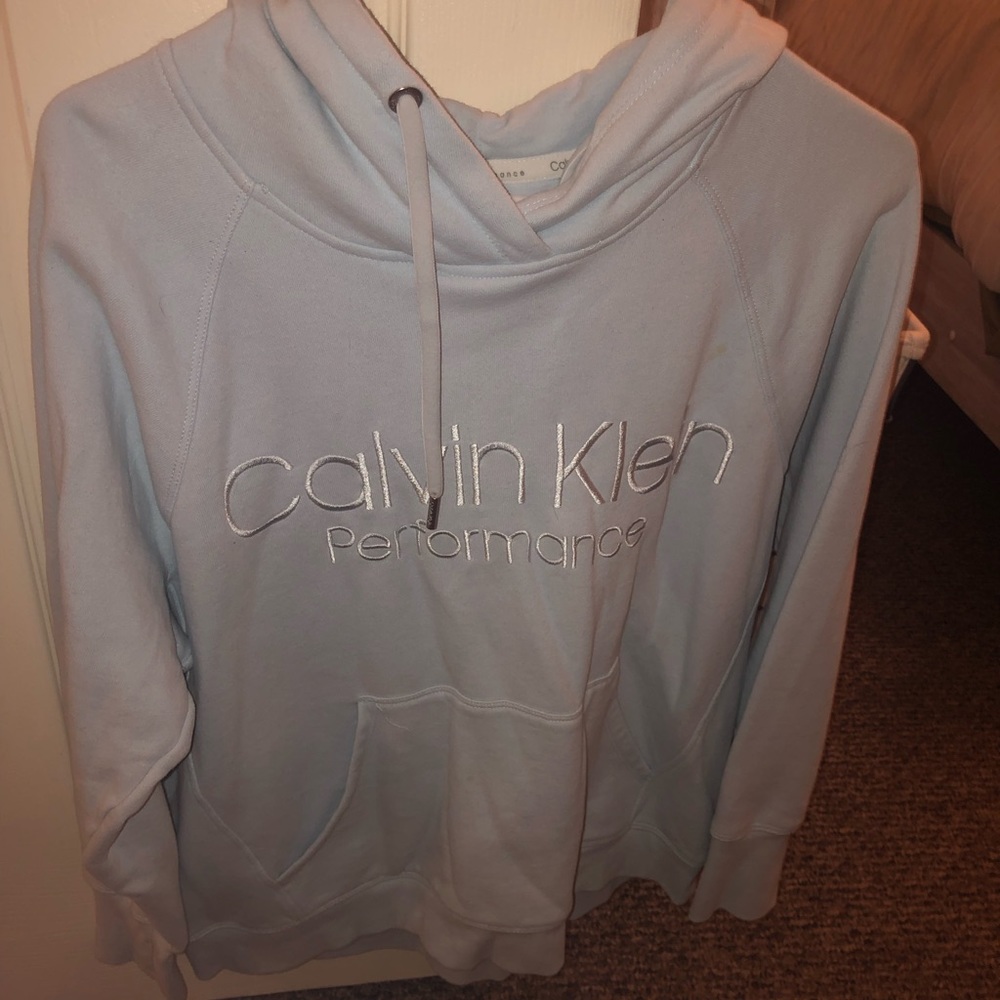 Baby blue Calvin Klein hoodie M